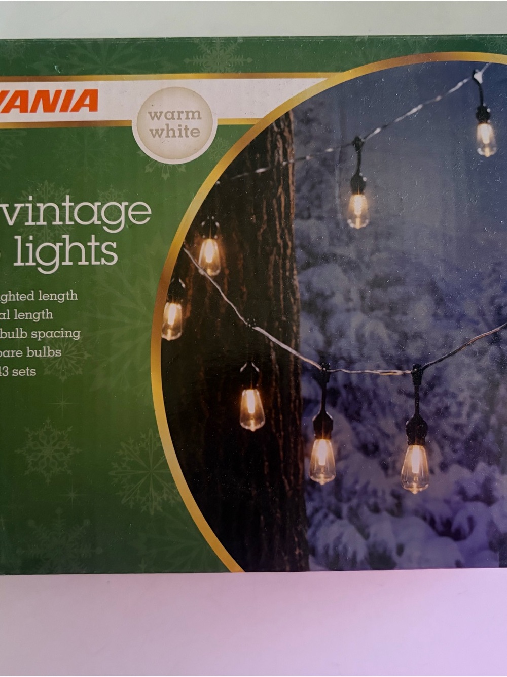 Sylvania Warm White Vintage String Lights - Outdoor Holiday Accent